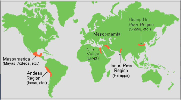 AP World History | Core And Foundational Civilizational Map